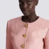 Cropped lambskin jacket