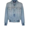 Cropped lined denim jacket Cropped lined denim jacket