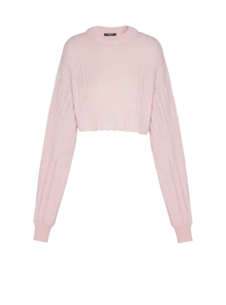 Cropped mohair jumper