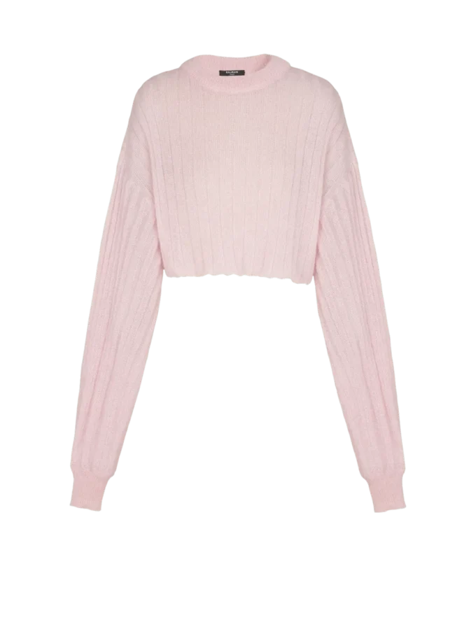 Cropped mohair jumper