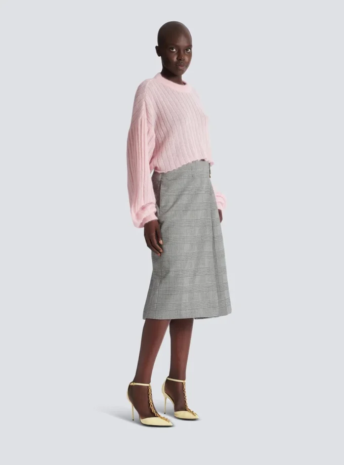 Cropped mohair jumper