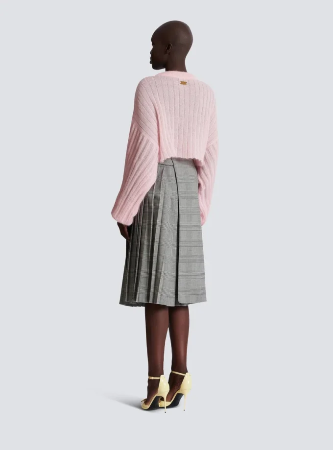 Cropped mohair jumper