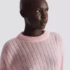 Cropped mohair jumper