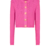 Cropped monogrammed knit cardigan Cropped monogrammed knit cardigan