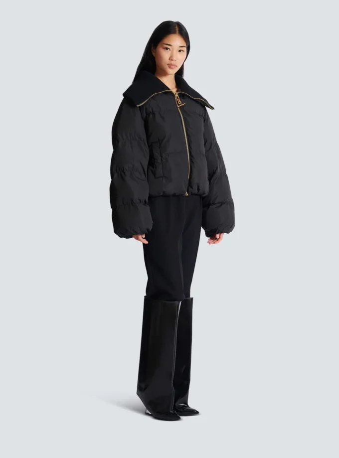 Cropped oversized padded jacket