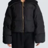 Cropped oversized padded jacket