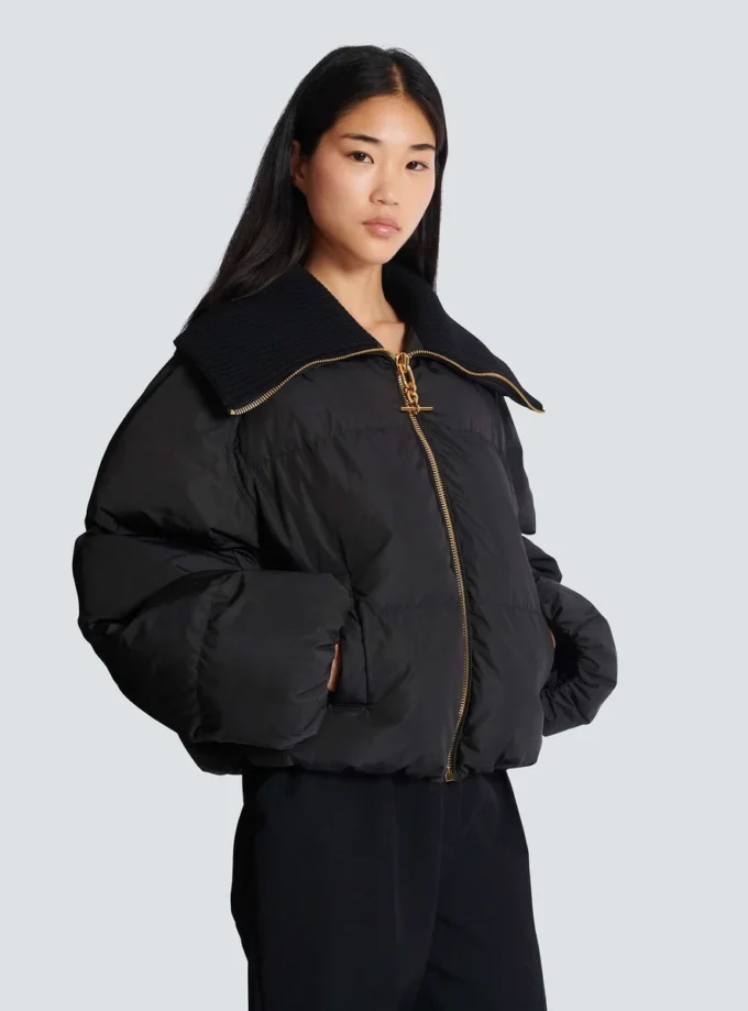 Cropped oversized padded jacket