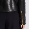 Cropped peplum lambskin jacket Cropped peplum lambskin jacket