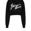 Cropped printed cotton sweatshirt