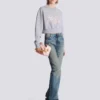 Cropped printed cotton sweatshirt Cropped printed cotton sweatshirt