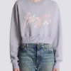 Cropped printed cotton sweatshirt Cropped printed cotton sweatshirt