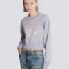 Cropped printed cotton sweatshirt Cropped printed cotton sweatshirt