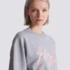 Cropped printed cotton sweatshirt Cropped printed cotton sweatshirt