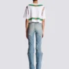 Cropped T-shirt with Balmain Foulard print