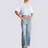 Cropped T-shirt with Balmain Paris print