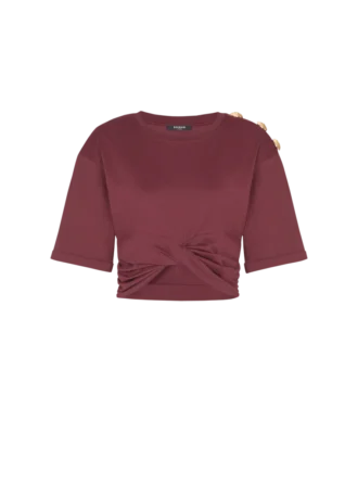 Cropped tie T-shirt
