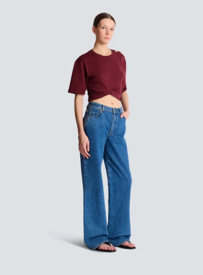 Cropped tie T-shirt Cropped tie T-shirt