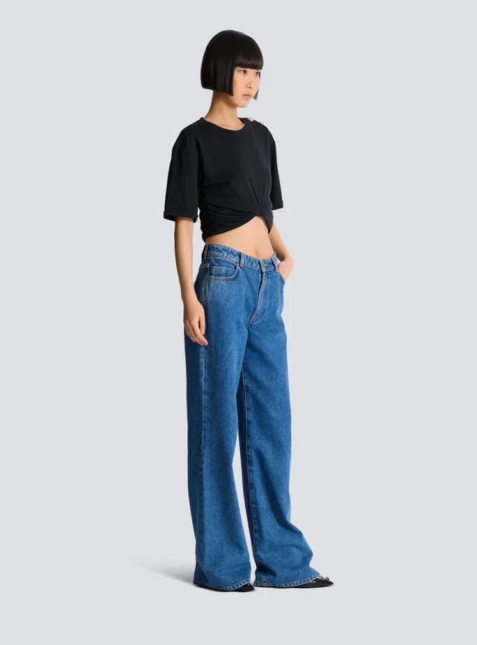 Cropped tie T-shirt Cropped tie T-shirt