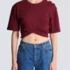 Cropped tie T-shirt Cropped tie T-shirt
