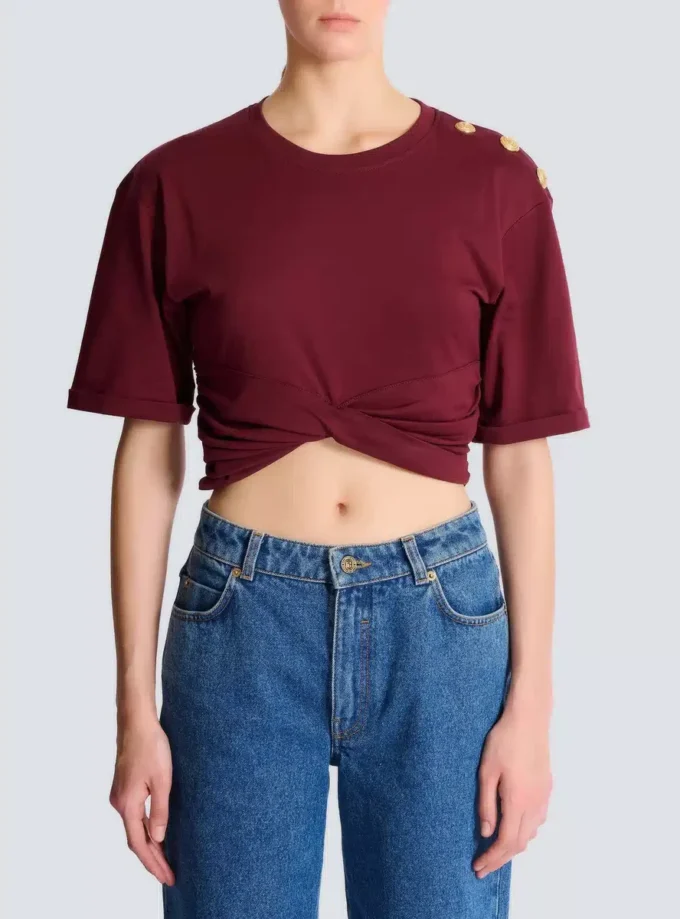 Cropped tie T-shirt Cropped tie T-shirt