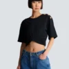 Cropped tie T-shirt Cropped tie T-shirt