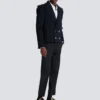 Cropped wool reefer jacket