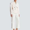 Cropped wool reefer jacket Cropped wool reefer jacket