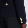 Cropped wool reefer jacket