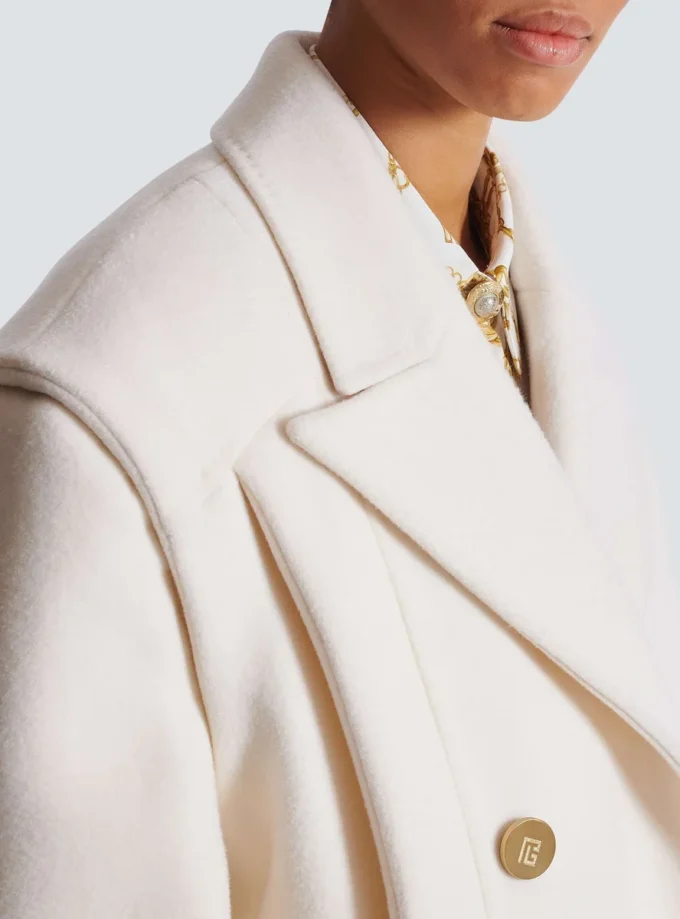 Cropped wool reefer jacket Cropped wool reefer jacket