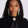 Crystal pendant earrings