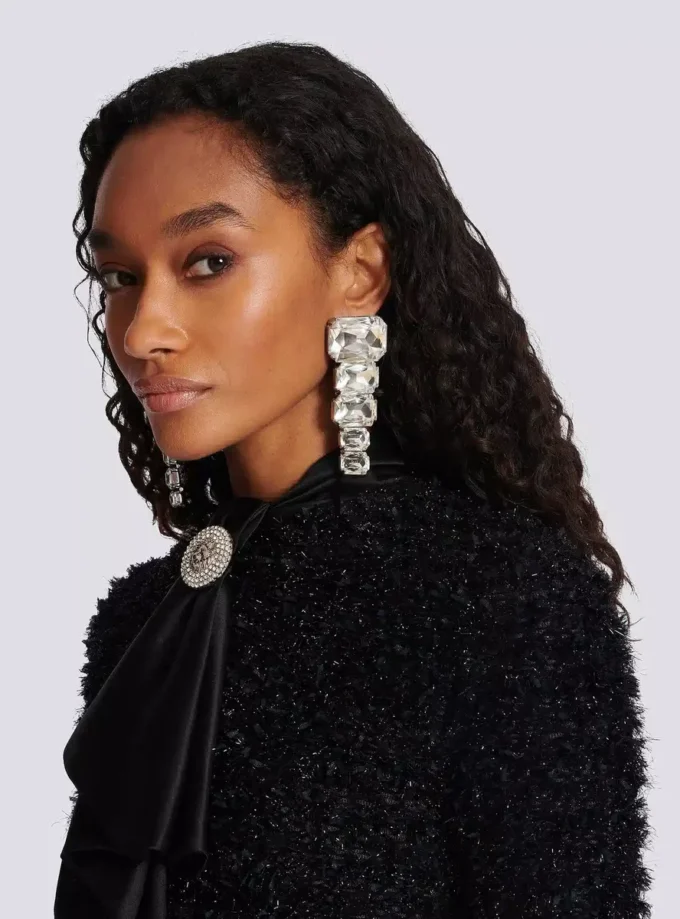 Crystal pendant earrings