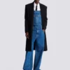 Dark blue denim dungarees