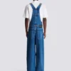 Dark blue denim dungarees