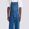 Dark blue denim dungarees
