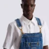 Dark blue denim dungarees