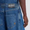 Dark blue denim dungarees
