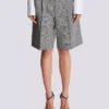 Darted shorts with Prince of Wales check