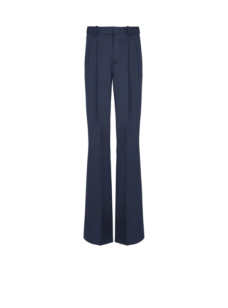 Darted trousers in cotton twill
