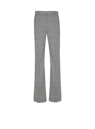 Darted trousers in Prince of Wales wool