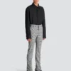 Darted trousers in Prince of Wales wool