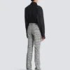 Darted trousers in Prince of Wales wool