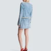 Denim jacket with pearl trim Denim jacket with pearl trim