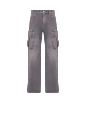 Denim loose-fit cargo jeans