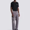 Denim loose-fit cargo jeans