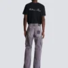 Denim loose-fit cargo jeans