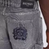 Denim loose-fit cargo jeans