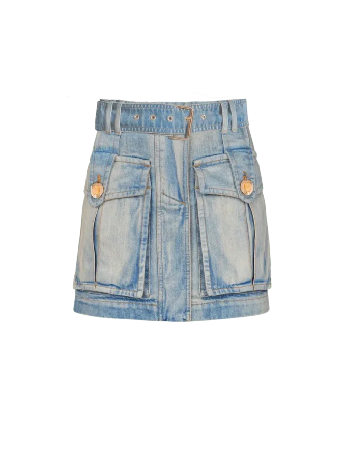 Denim skirt with pockets Denim skirt with pockets