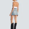 Denim skirt with pockets Denim skirt with pockets