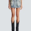 Denim skirt with pockets Denim skirt with pockets