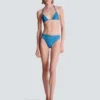 Denim two-piece swimsuit